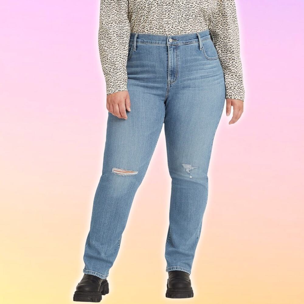 NWT LEVI'S 724 High Rise Slim Straight Jean Plus Size 20W